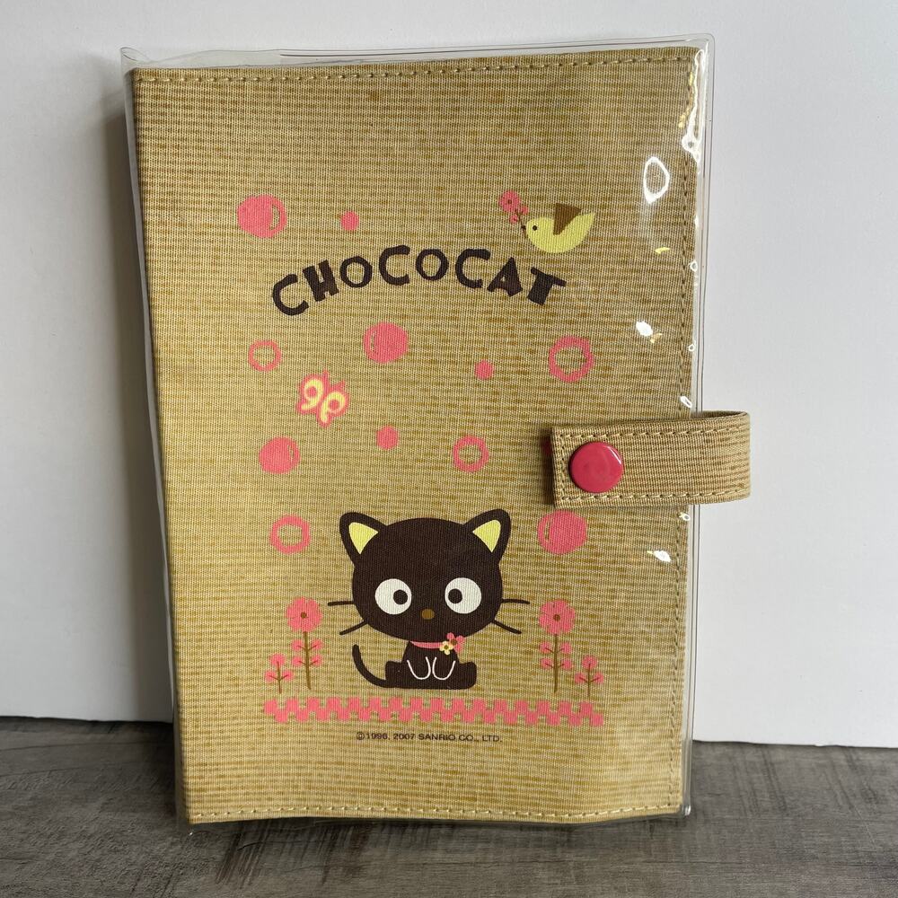 NOS Vintage SANRIO CHOCOCAT 1996 Undated Planner Tan Pink Address Book Organizer